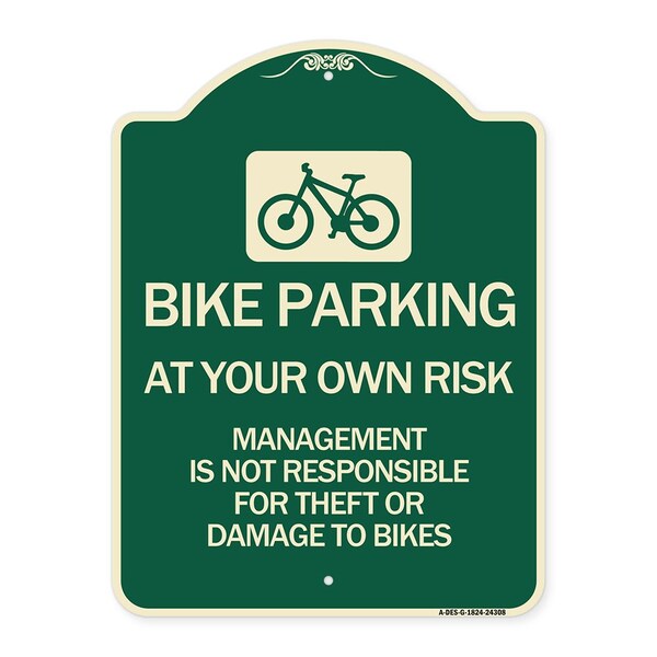 Bike Parking at Your Own Risk Management Is Not Responsible for Theft or Damage to Bi, G-1824-24308